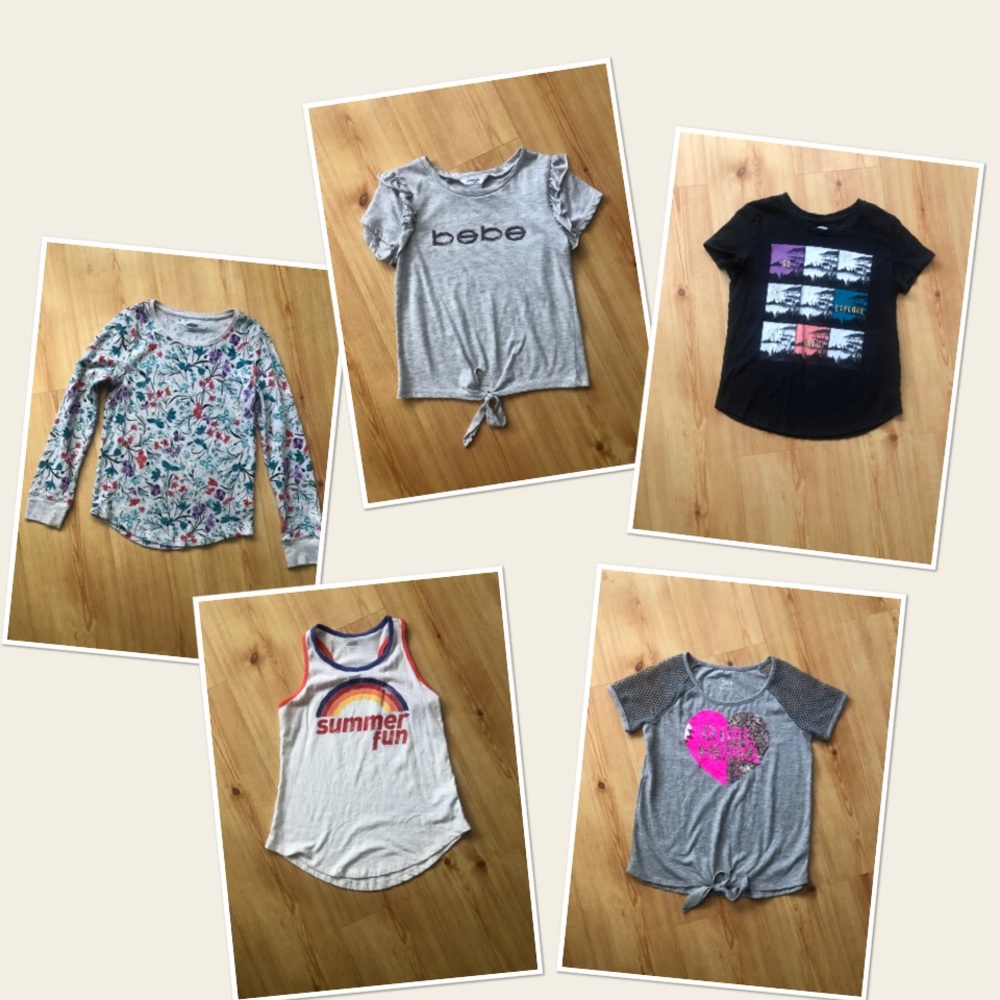 Bundle of girls shirts